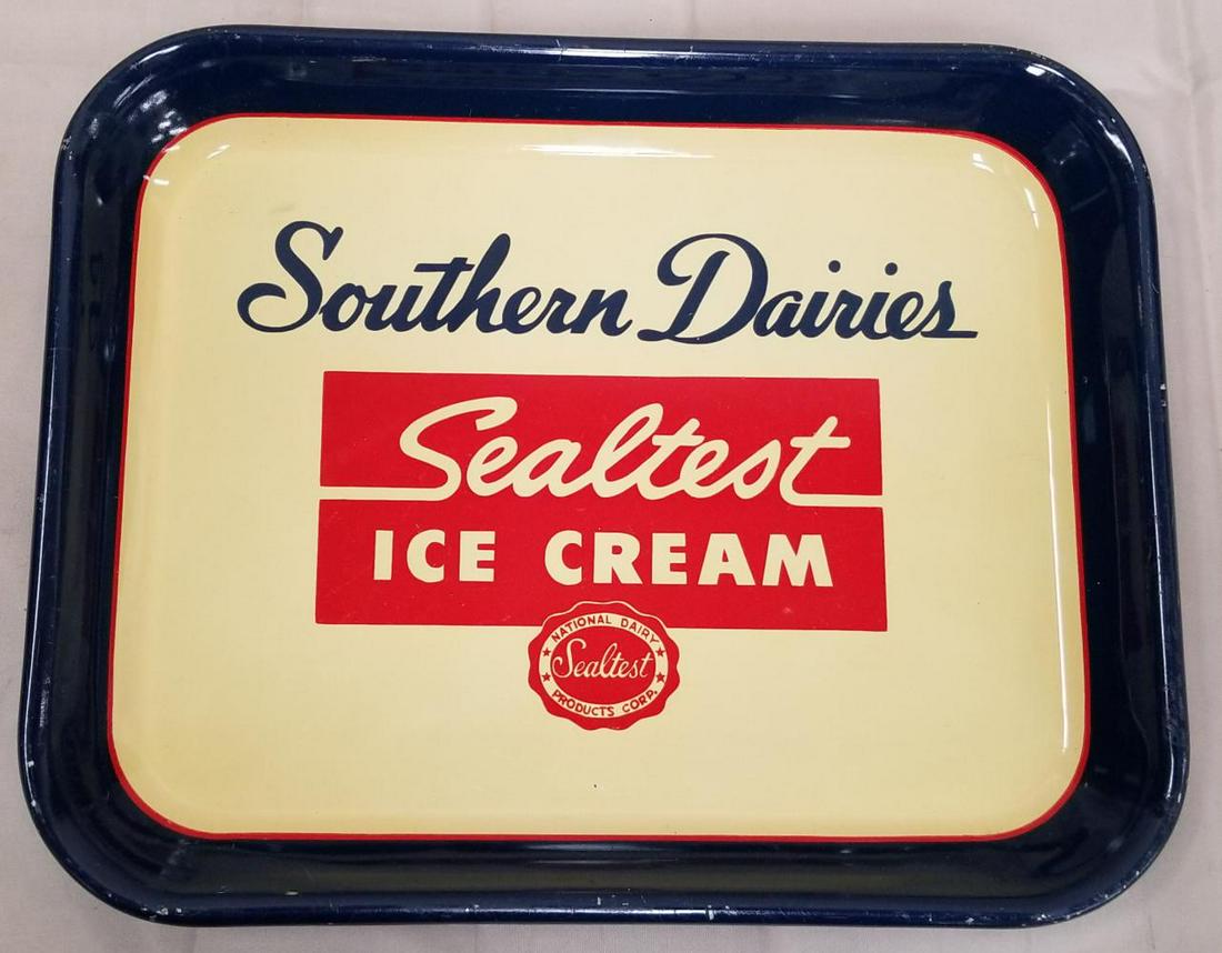 Sealtest Ice Cream Tray.: Southern Dairies Seattest Ice Cream. 10 1/2" x 13" Light wear on borders else Very Fine.