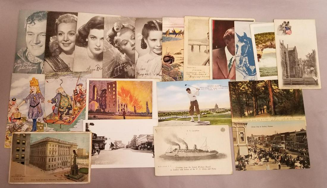 Estate Postcard Lot. (20) Cards. (1 of 4)