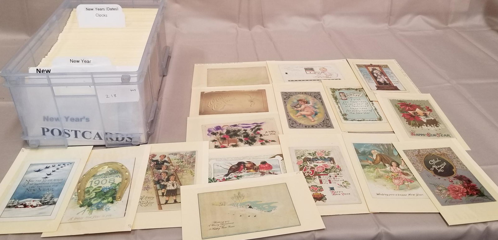 Postcard Lot Includes New Years and Clocks (1 of 5)