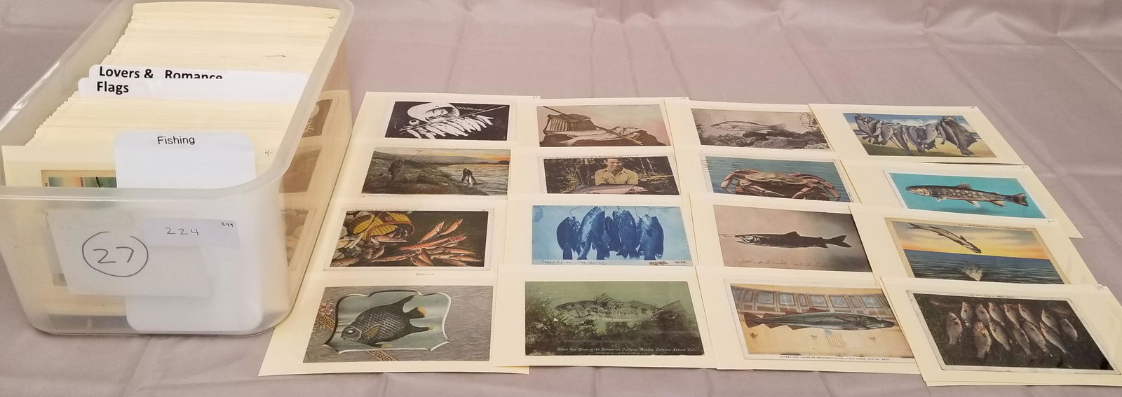 Postcard Lot Includes Flags/Romance (1 of 5)