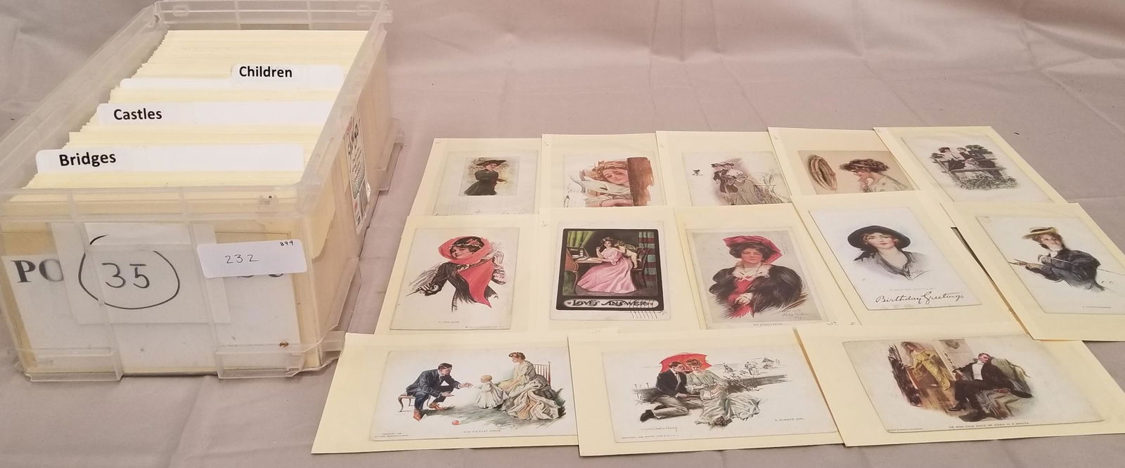 Postcard Lot Includes Castles/Bridges/Children (1 of 7)