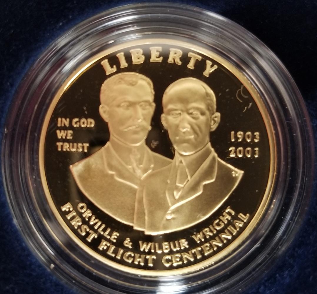 $10 Gold. First Flight 2003 Coin. (1 of 2)