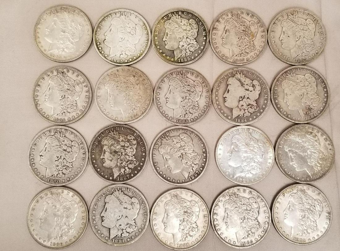 U.S. Silver Dollar Lot of (20). (1 of 7)