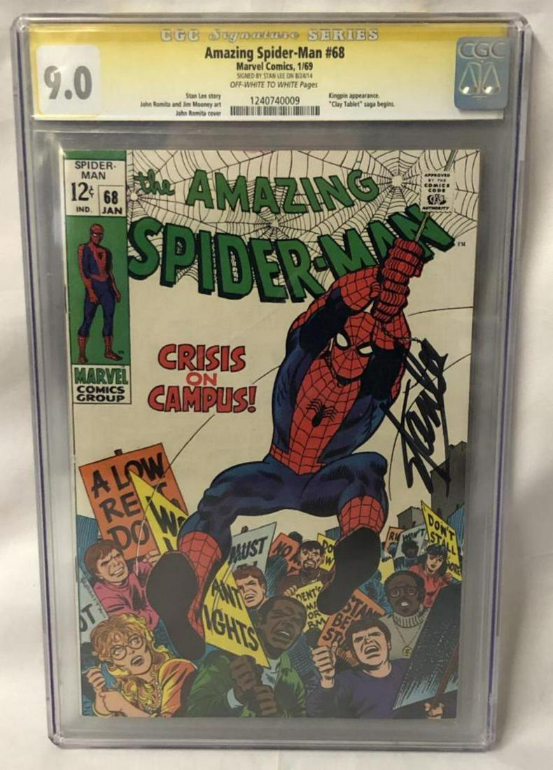 Marvel Amazing Spider Man #68 9.0 Stan Lee Signed (1 of 4)