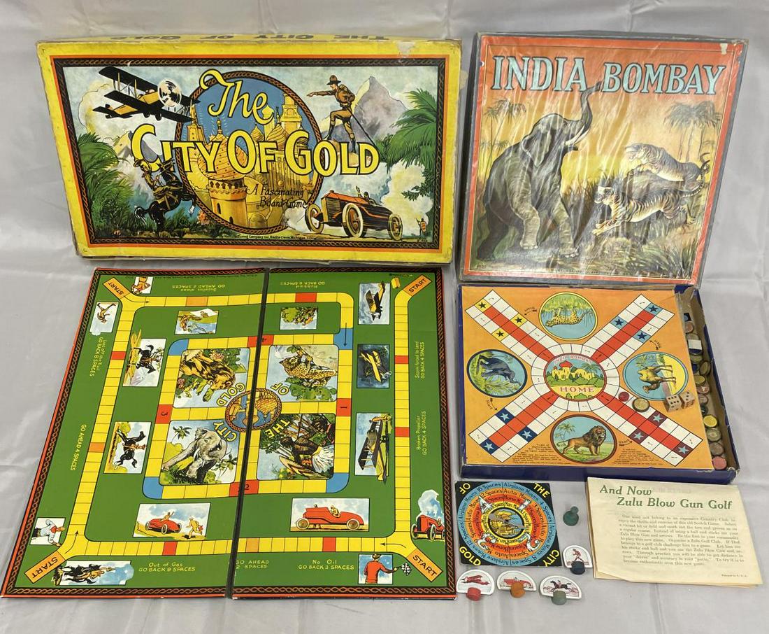 2 Vintage Travel Board Games