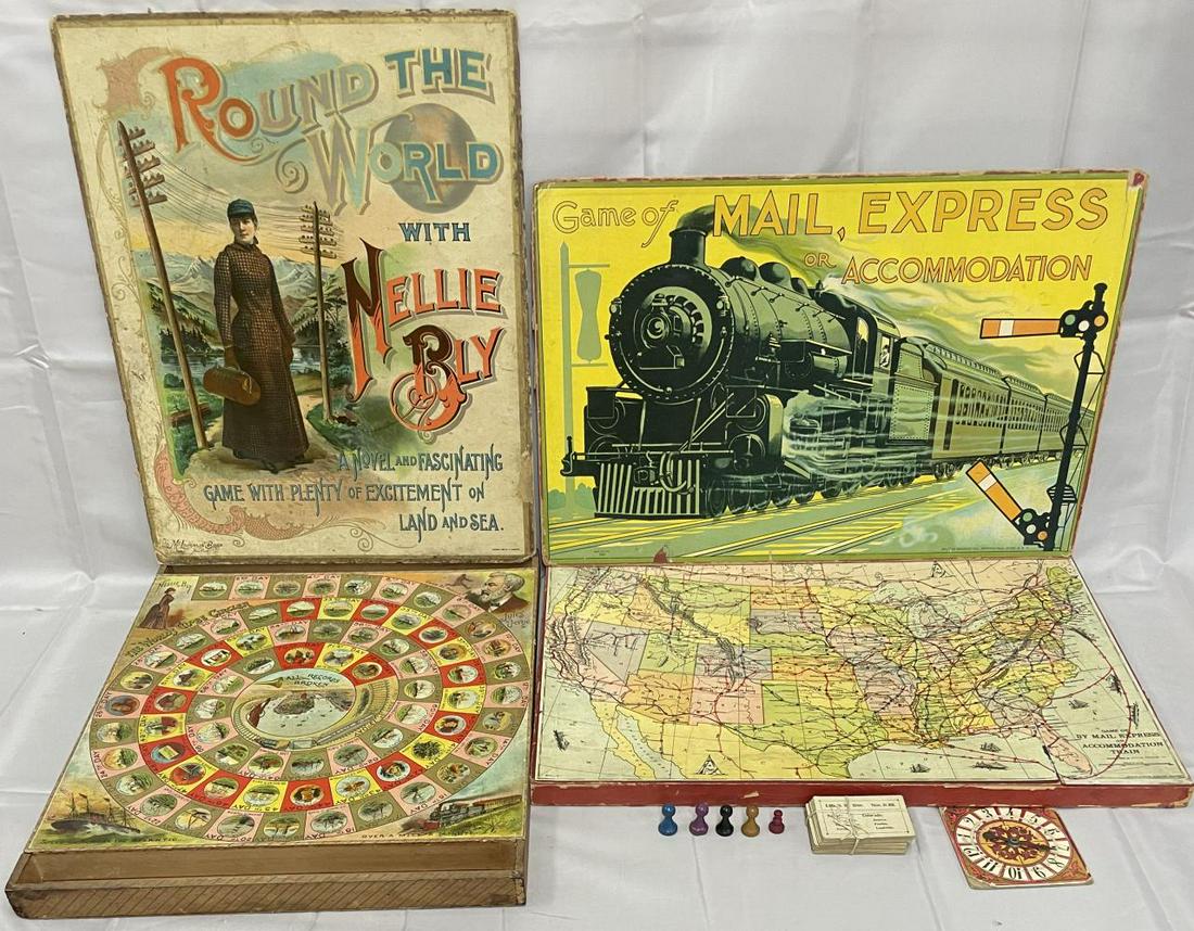 Two 1890s Travel Board Games (1 of 9)
