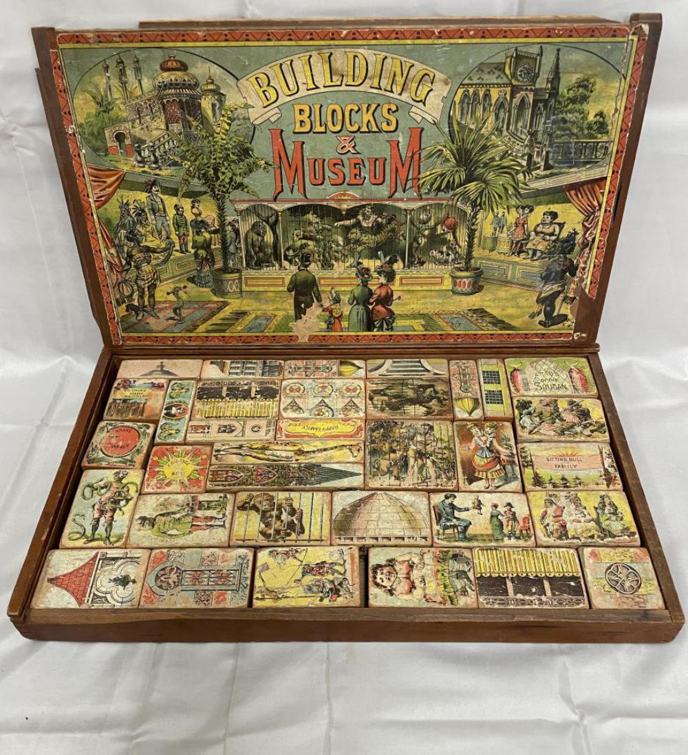 Scarce 1800s Building Blocks & Museum (1 of 5)