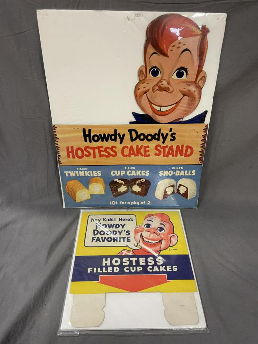 2 Vintage Howdy Doody Hostess Cup Cake Ad Signs (1 of 2)