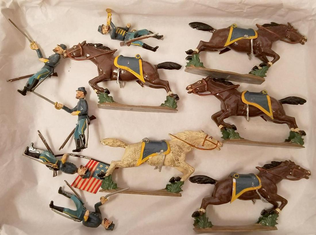 Mignot Union Cavalry. (5) mounted (1 of 5)