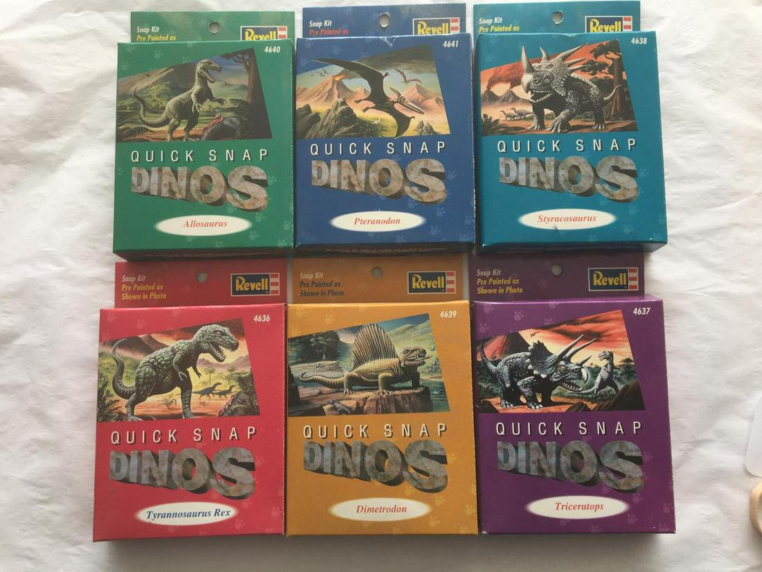 Revell Quick Snap Dinos. Lot of (6). (1 of 1)