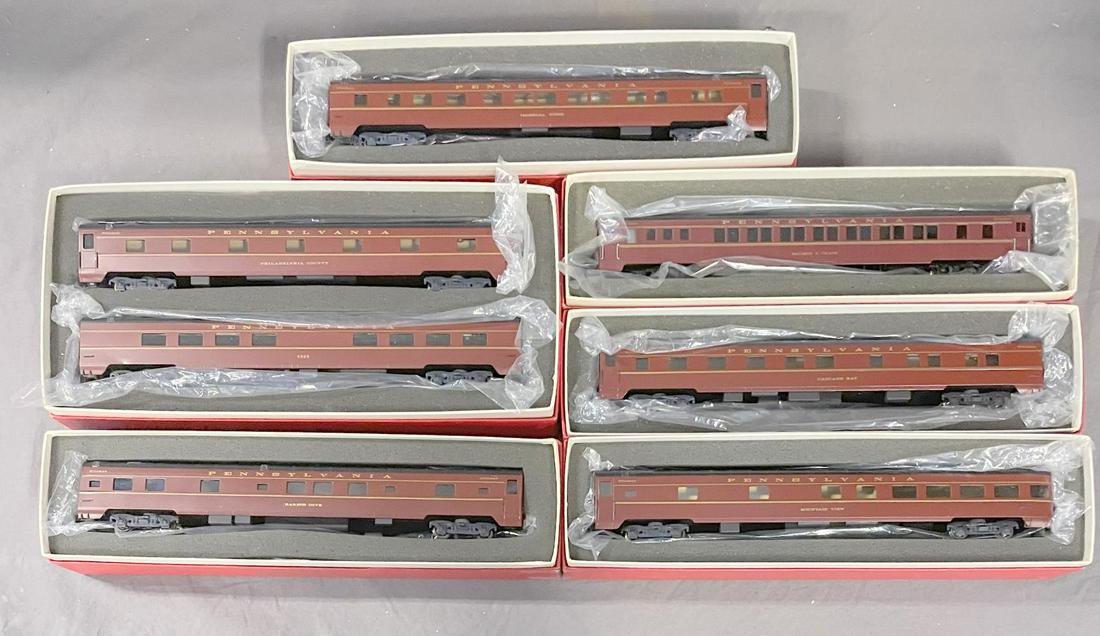 7 Boxed SOHO HO Brass PRR Streamline Pass Cars (1 of 5)