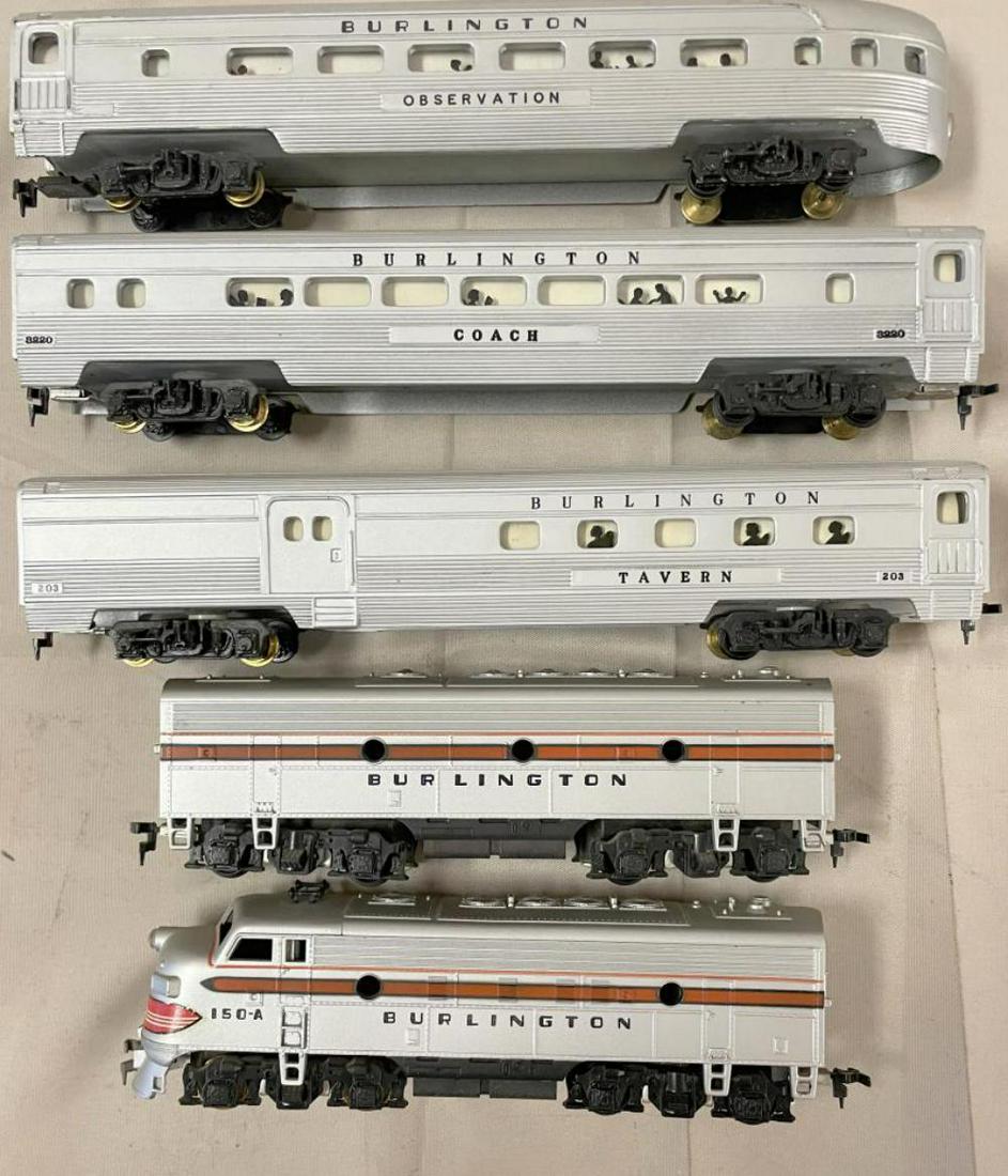 5pc Clean Tyco Mantua Burlington Passenger Set (1 of 3)