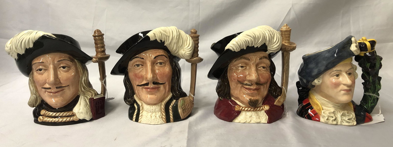 Lot of (4) Large Toby Mugs. (1 of 7)