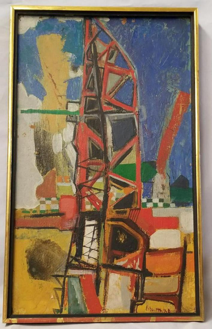 Eirikur Smith, Abstract Oil on Masonite (1 of 6)