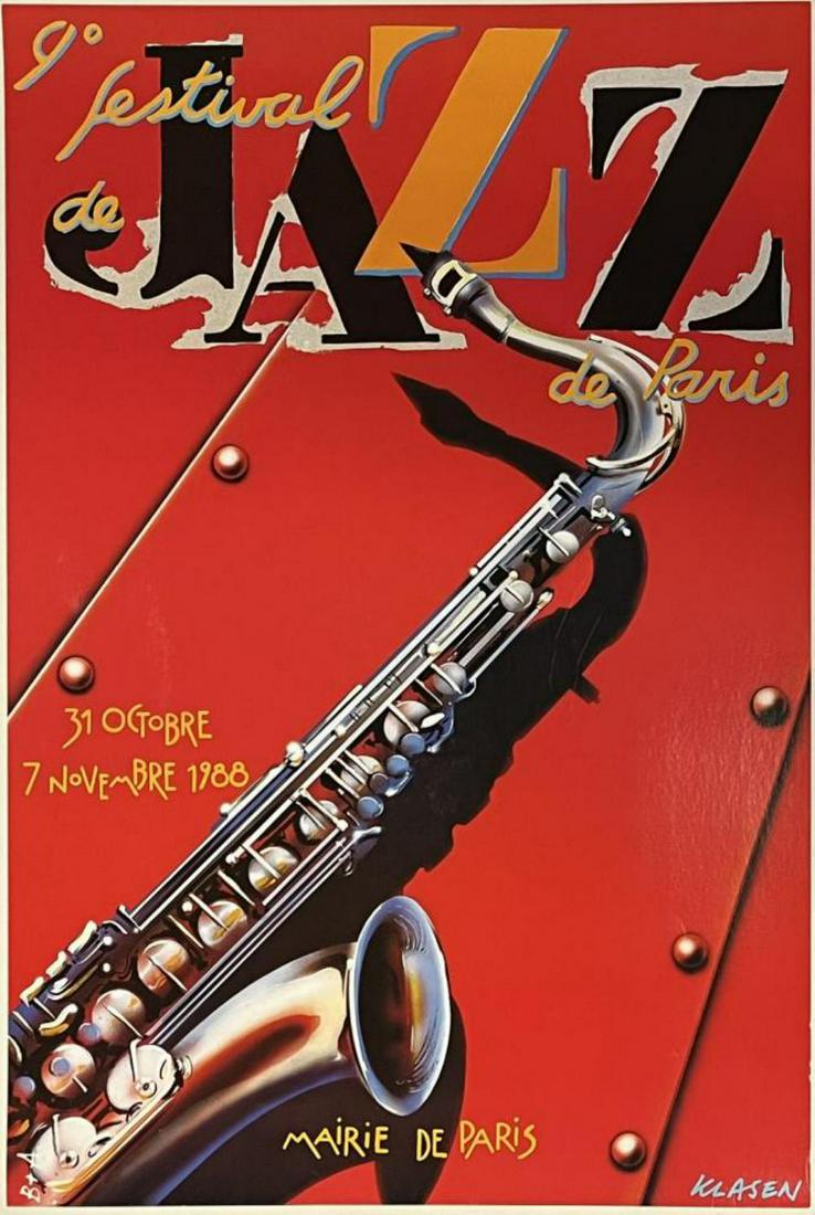 1988 Paris Jazz Festival Poster, Peter Klasen (1 of 3)