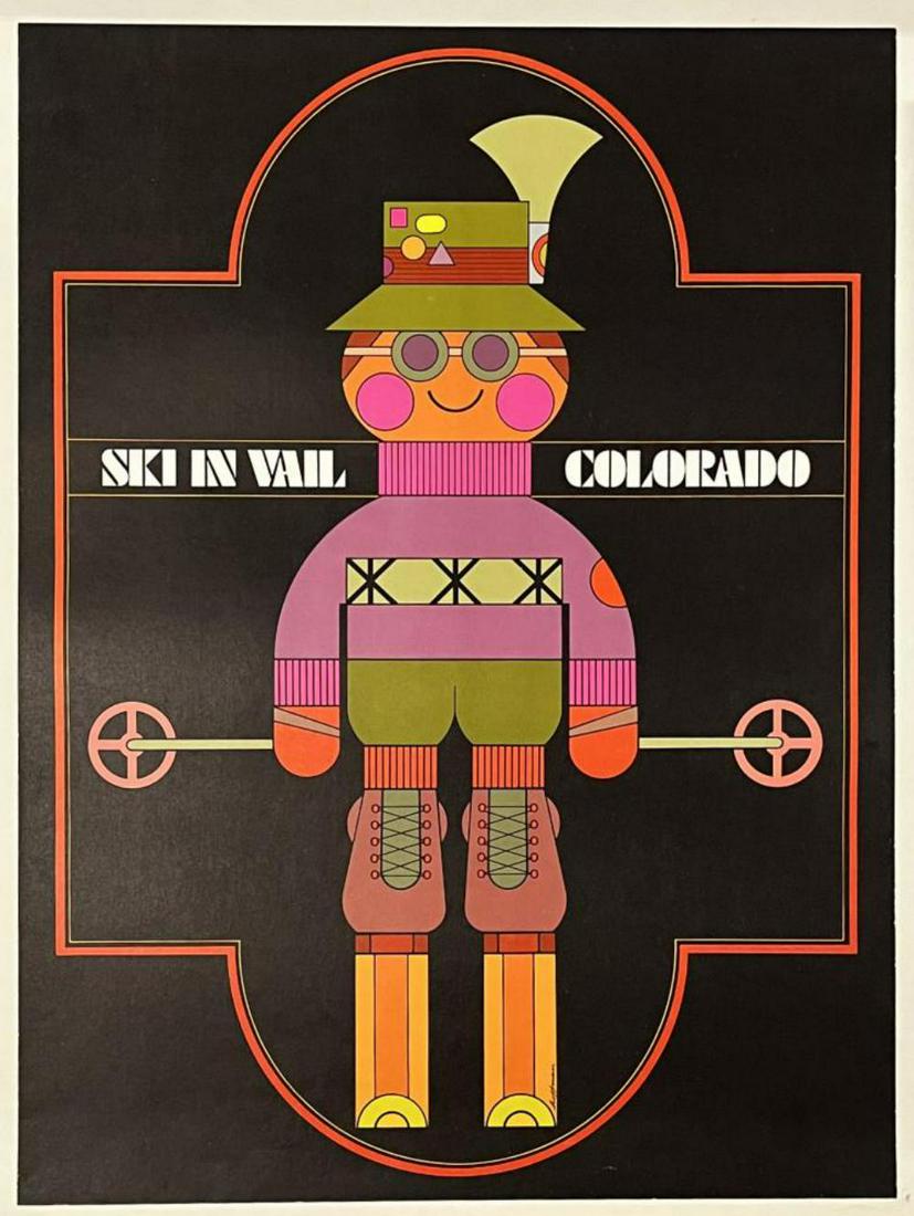 C. 1960 Ski in Vail Colorado Poster, Gene Hoffman (1 of 2)
