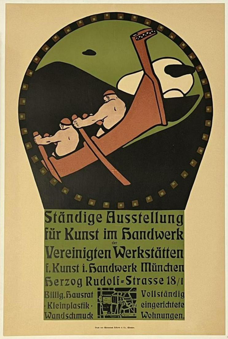 C. 1900 German Arts & Craft Expo Poster, Bruno (1 of 3)