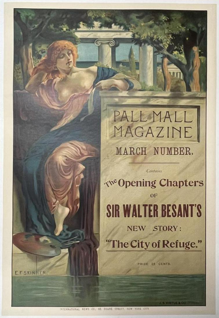 1895 Vintage Pall Mall Magazine Poster, Skinner (1 of 2)