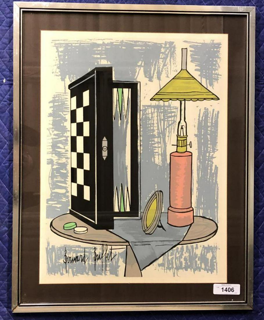 Bernard Buffet, Silkscreen, Backgammon Still Life (1 of 3)