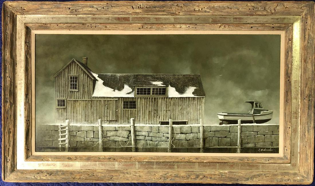 Albert Schroder, Winter Scene Rockport, Mass (1 of 3)