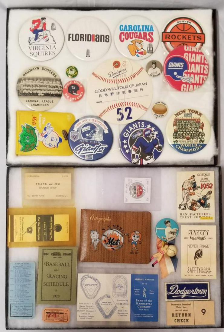 New York Baseball, Football and ABA Tray Lots (1 of 11)