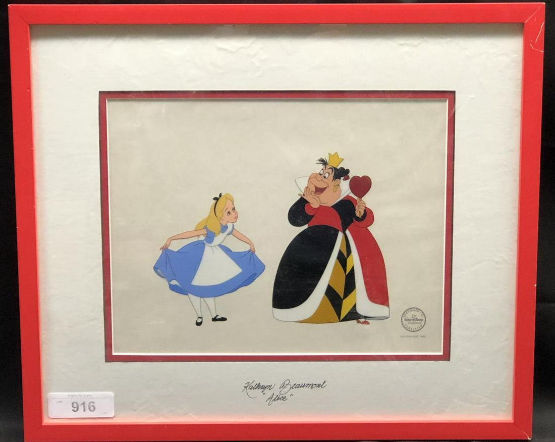 Signed Walt Disney Alice In Wonderland LE Sericel (1 of 3)
