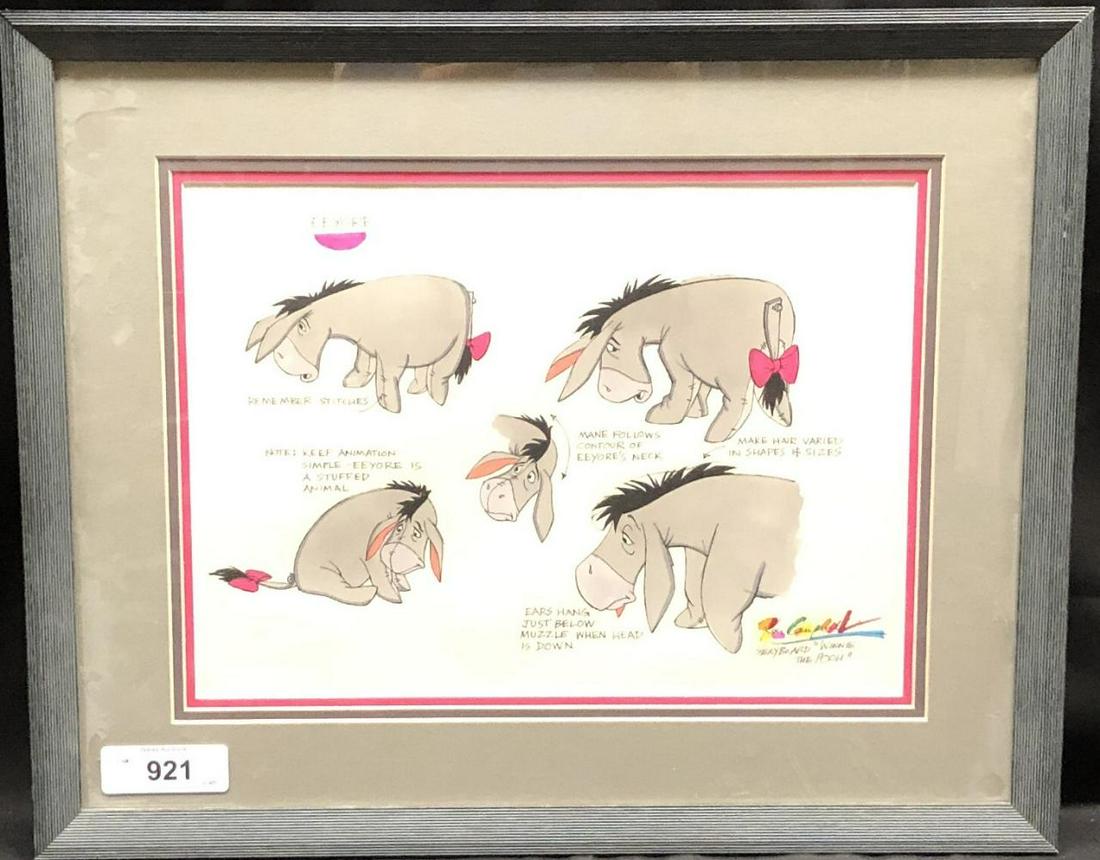 Ron Campbell Eeyore Original Storyboard Drawing (1 of 2)
