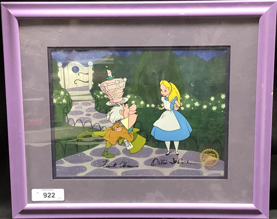 Signed Walt Disney Alice & The Mad Hatter Sericel (1 of 3)