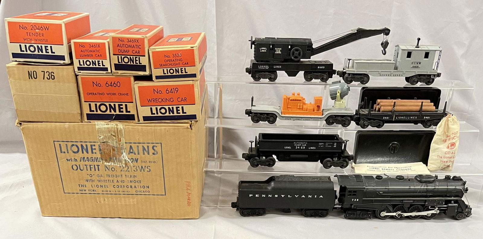 Boxed 1951 Lionel 736 Set 2213WS (1 of 8)