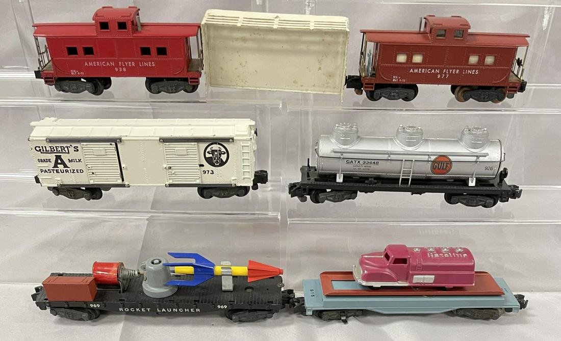 5 Nice American Flyer S Gauge Freights (1 of 6)