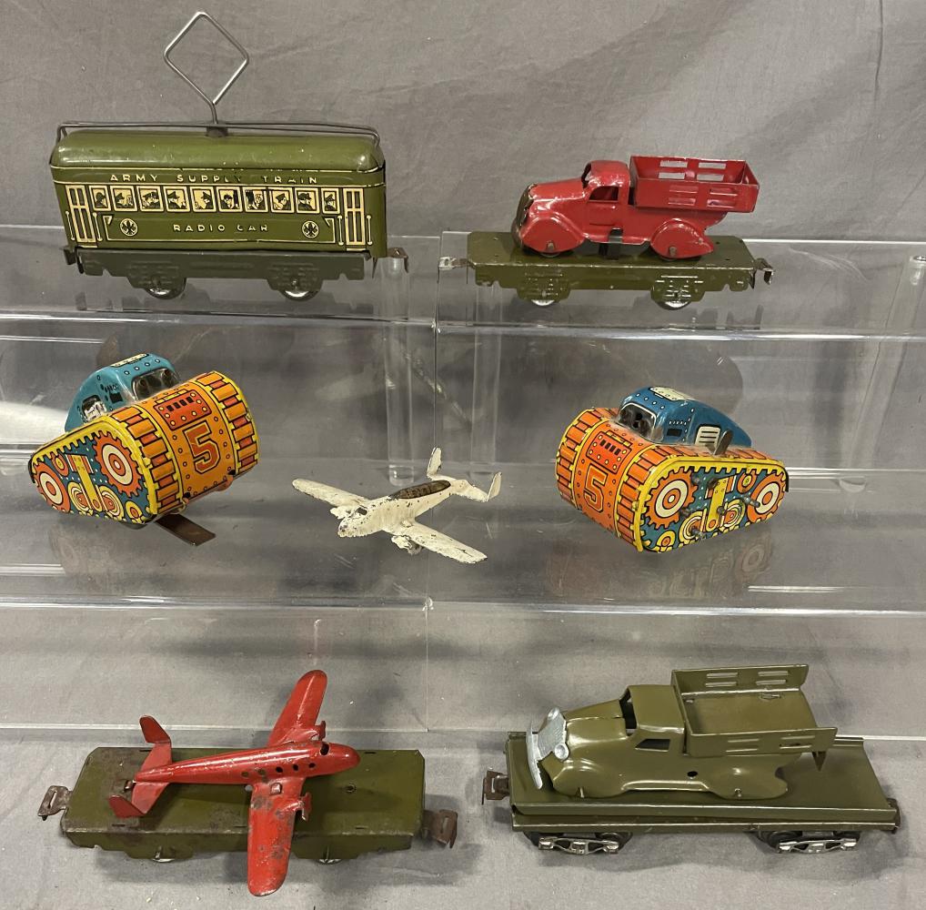 7pc Marx Military Trains (1 of 6)