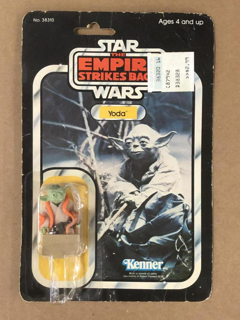 1980 Star Wars ESB Yoda Orange Snake, 32 Back, MOC: Vintage, Mint on Card, Star Wars The Empire Strikes Back "Yoda" with Orange Snake action figure by Kenner, 1980, 32 Back-B. Made in Hong Kong. Blister is clear and well attached to the card, however h