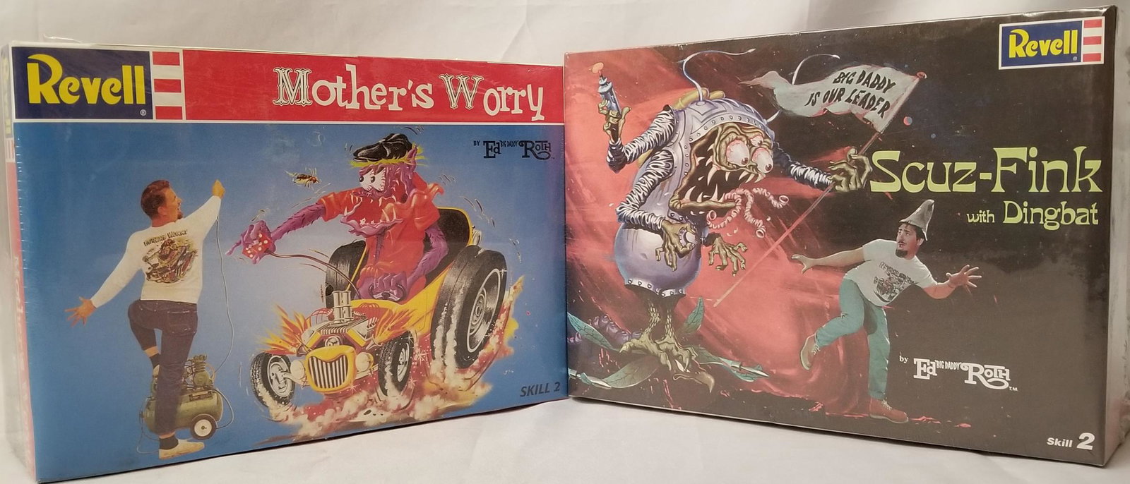 Revell Lot of Two Factory Sealed Model Kits.: Includes Mother's Worry and Scuz Fink.1990's issue.