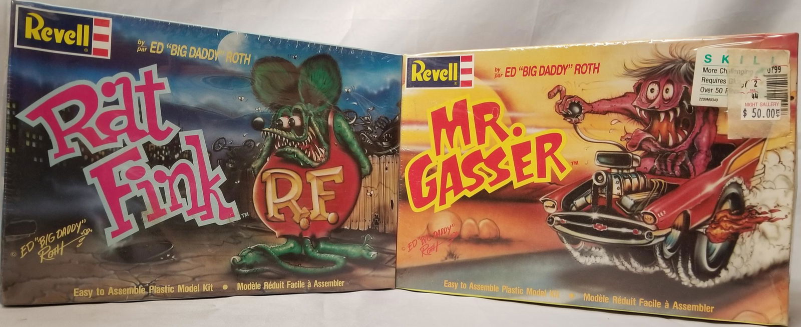 Revell Lot of Two Factory Sealed Model Kits.: Includes Mr. Gasser and Rat Fink R.F. Both 1990's issue.