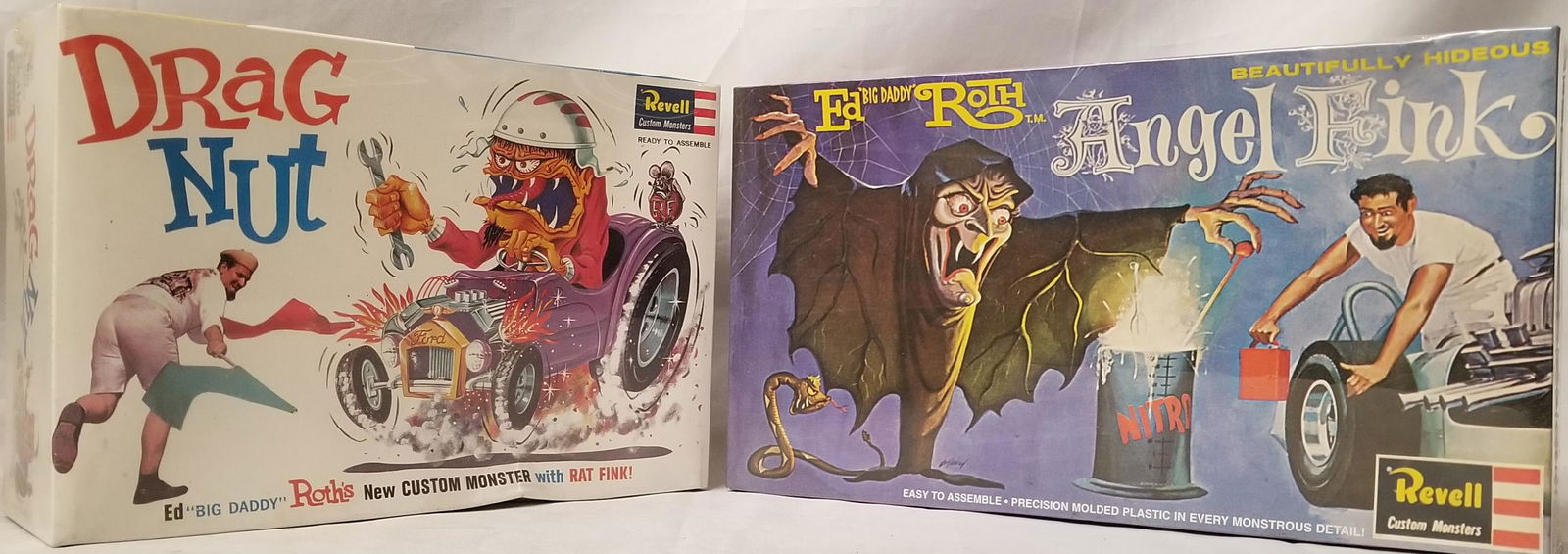 Revell Lot of Two Factory Sealed Model Kits.: Includes Angel Fink and Drag Nut. 1990's issue