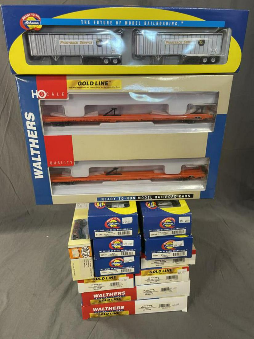 Walthers and Athearn Piggy-Back Flat Cars and Truc (1 of 2)