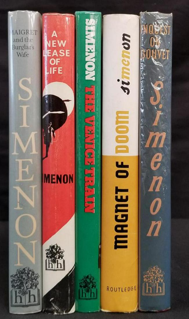 Simenon. Lot of Five 1st's in DJ's. (1 of 3)