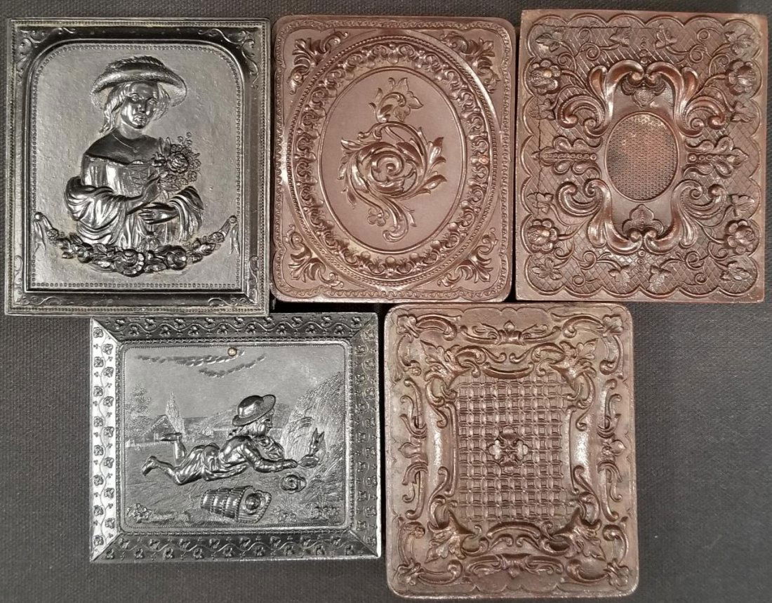 Lot of (5) 1/9th Plate Gutta Percha Cases (1 of 8)