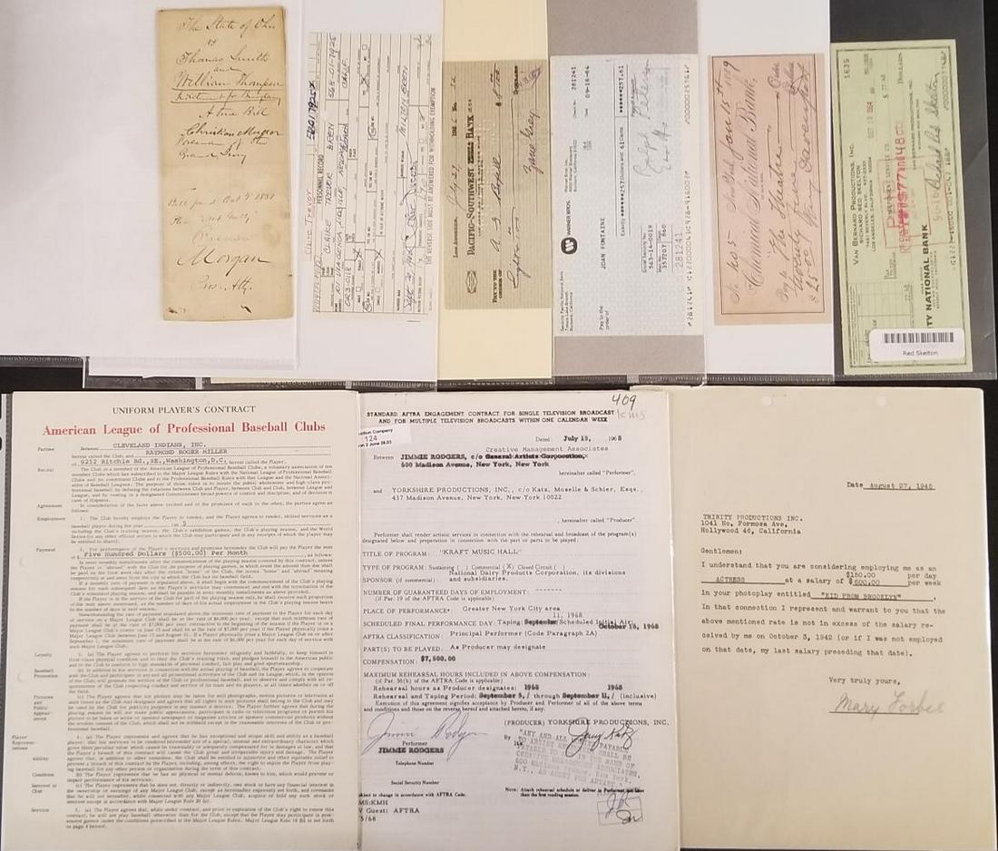 (8) Celebrity Related Signed Documents (1 of 10)