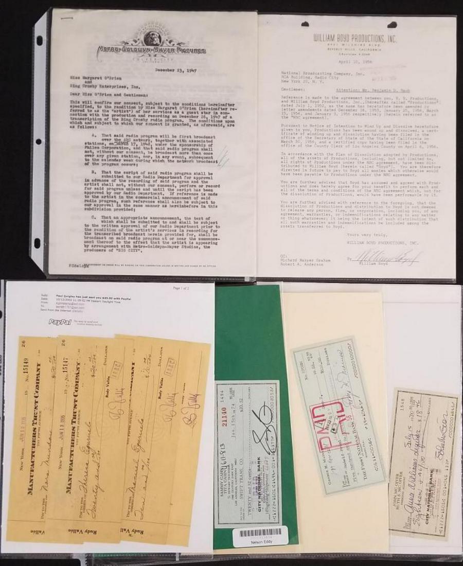 (9) Celebrity Related Signed Documents (1 of 9)