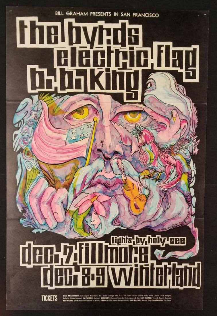Bill Graham, #96 "The Byrds" Fillmore Poster, 1967 (1 of 9)