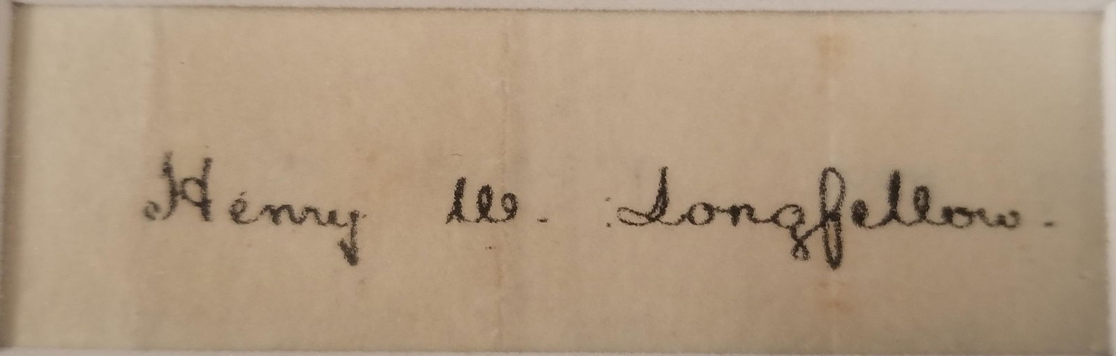 Henry Wadsworth Longfellow Autograph (1 of 3)