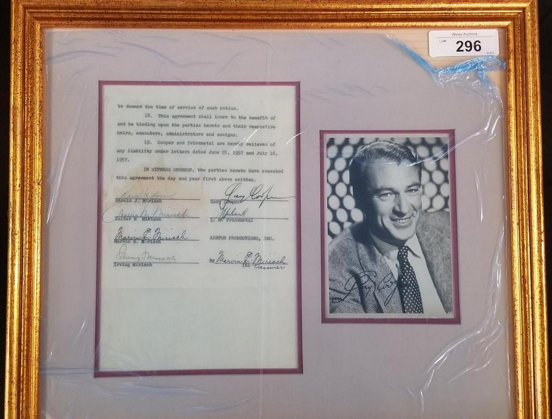 Gary Cooper Contract Signed (1 of 5)