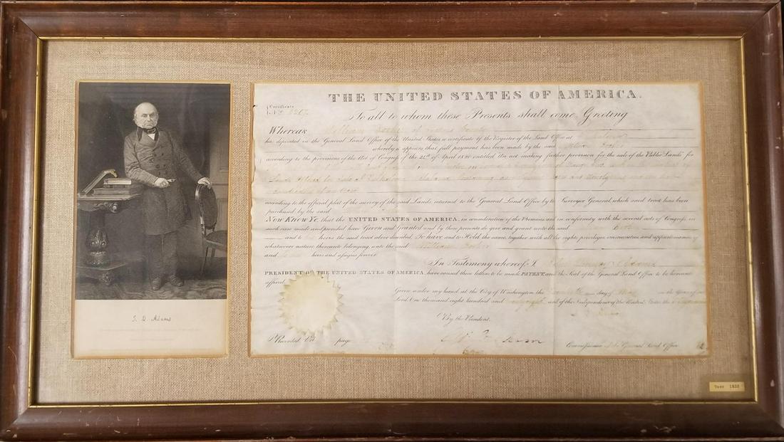 John Quincy Adams Signed Document 1828 (1 of 5)