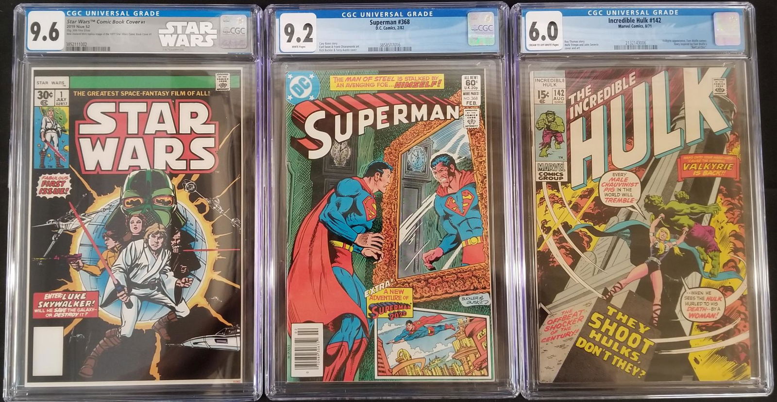 CGC Comic Book Lot of 3, Hulk, Superman, Star Wars (1 of 7)