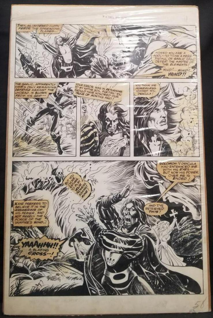 David Wenzel. Solomon Kane Comic Page: 11" x 17" Great Page. Kane battles Dracula.