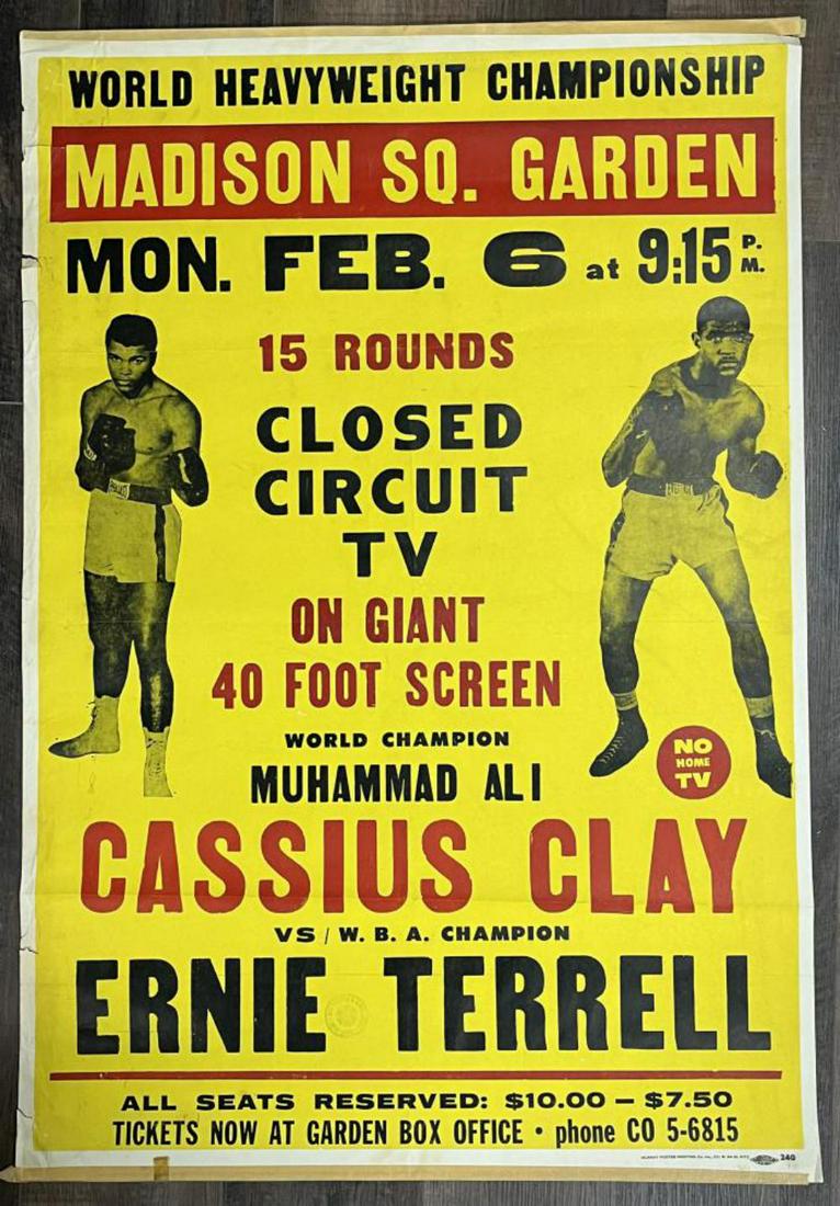 1967 Muhammad Ali vs Ernie Terrell Boxing Poster (1 of 7)