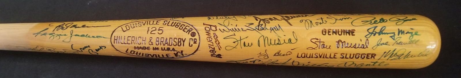 Signed Hall of Fame Bat Stan Musial Model (1 of 10)