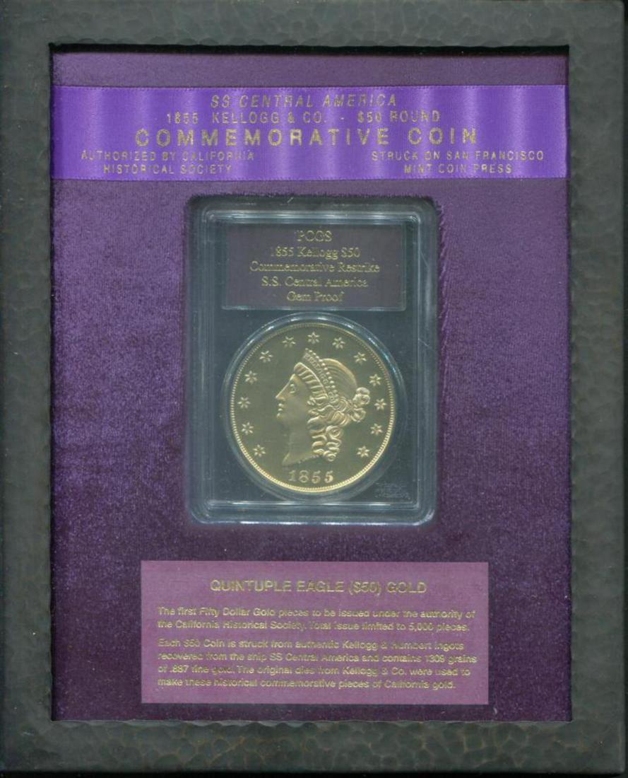 2.419 oz Gold Round - $50 Kellogg Restrike PCGS. (1 of 4)