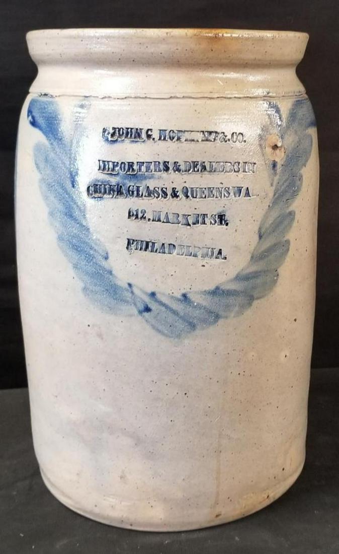 John G. Hopkins Philadelphia Stoneware Crock (1 of 9)